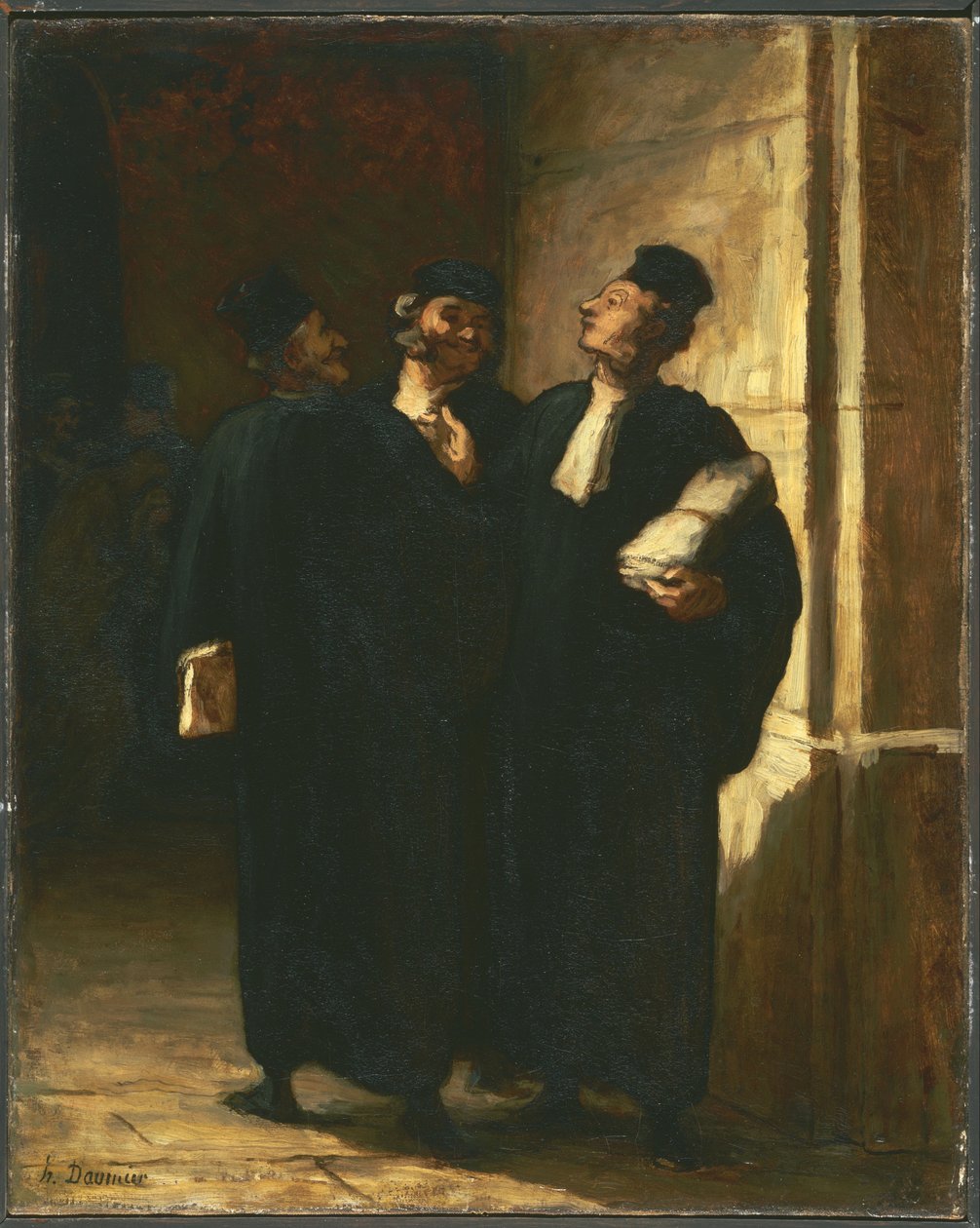 Drie advocaten door Honoré Daumier