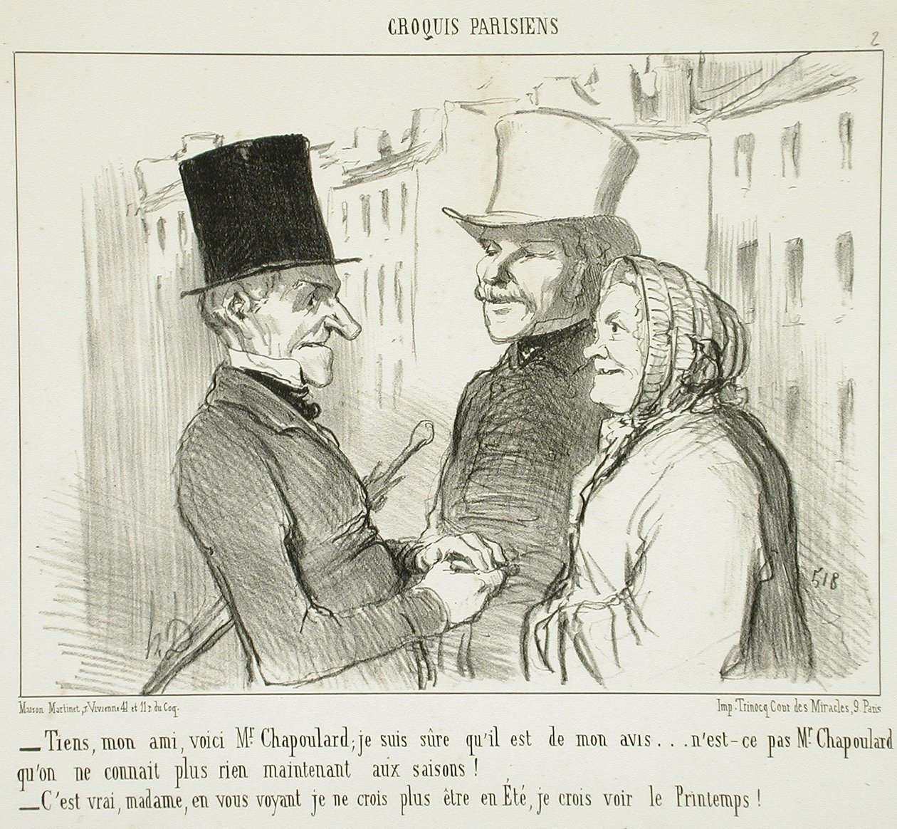 "Kijk eens, mijn vriend, hier is meneer Chapoulard..." door Honoré Daumier