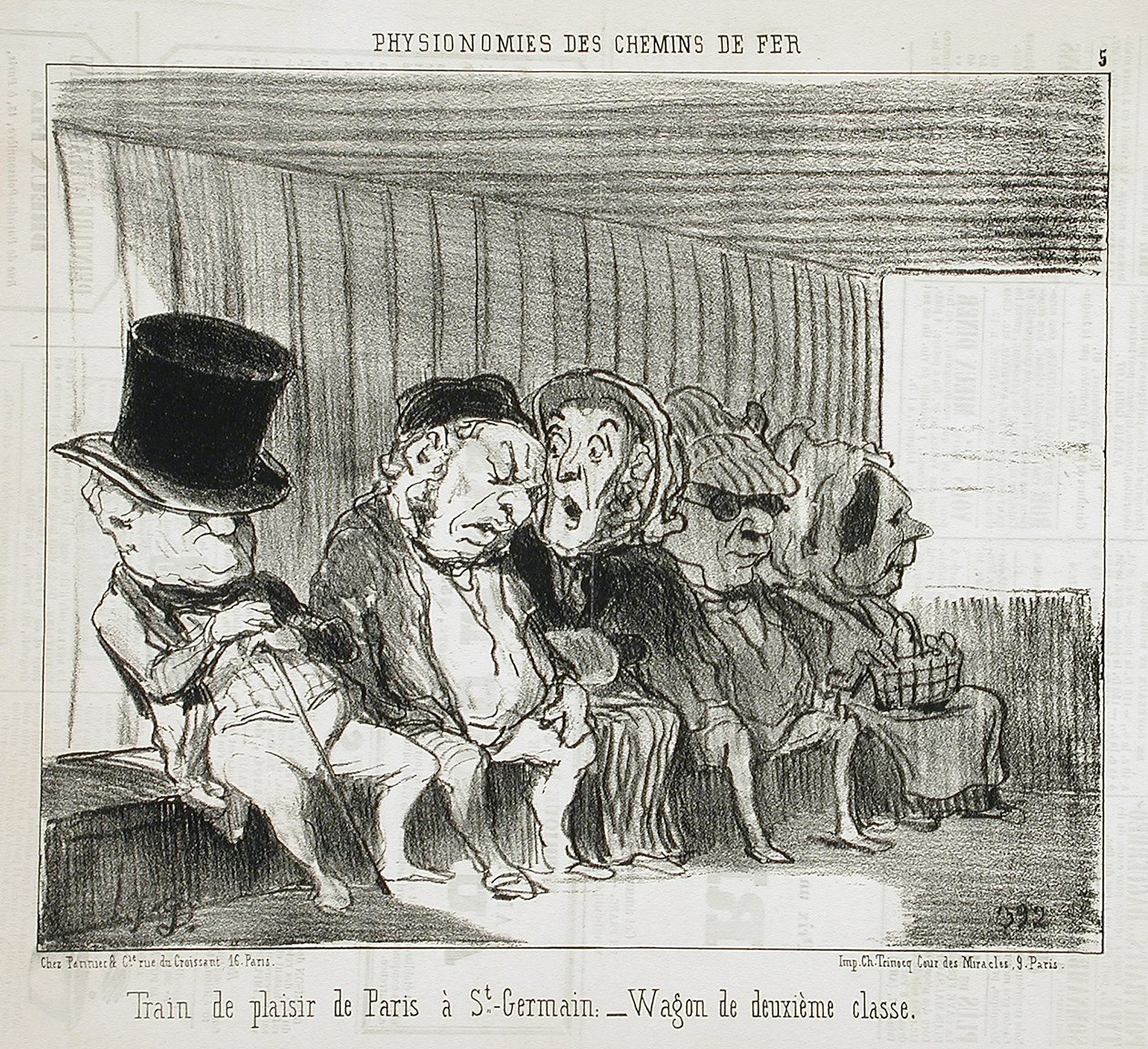 Plezierstrein van Parijs naar Saint-Germain... door Honoré Daumier