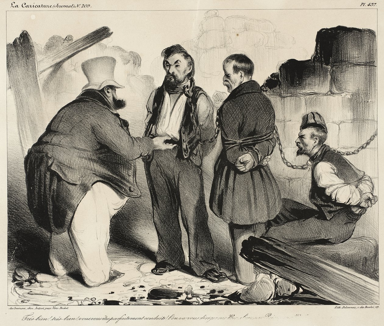 Heel goed!...Jullie hebben je uitstekend gedragen! door Honoré Daumier