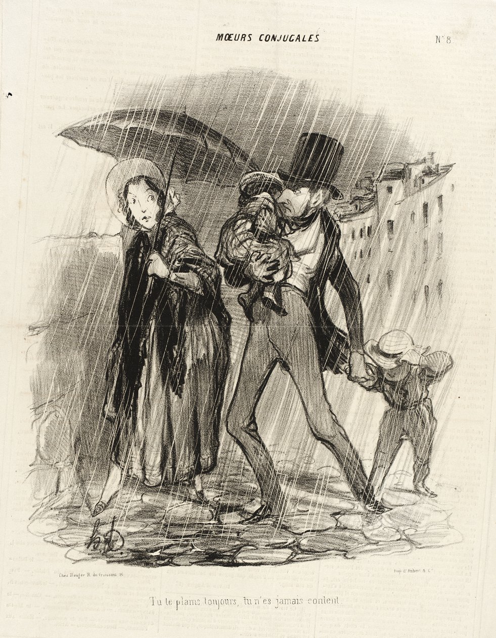 Je klaagt altijd, je bent nooit tevreden door Honoré Daumier