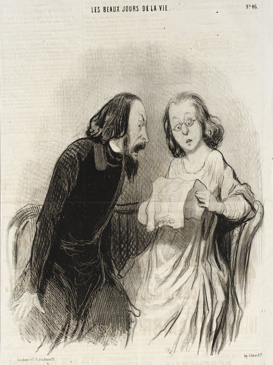 Een lovend artikel. door Honoré Daumier