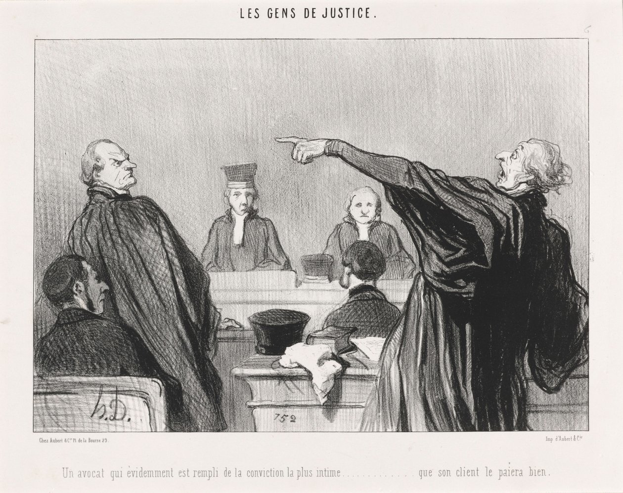 Een advocaat die... doordrongen is van de... diepe... overtuiging... door Honoré Daumier