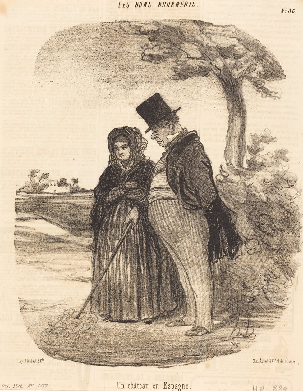 Een luchtkasteel door Honoré Daumier