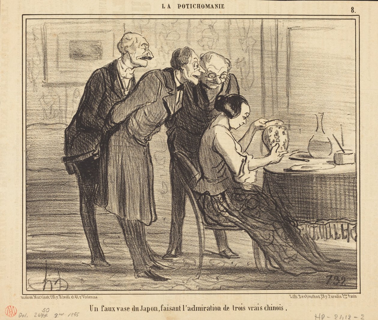 Een namaakvaas uit Japan die... door Honoré Daumier