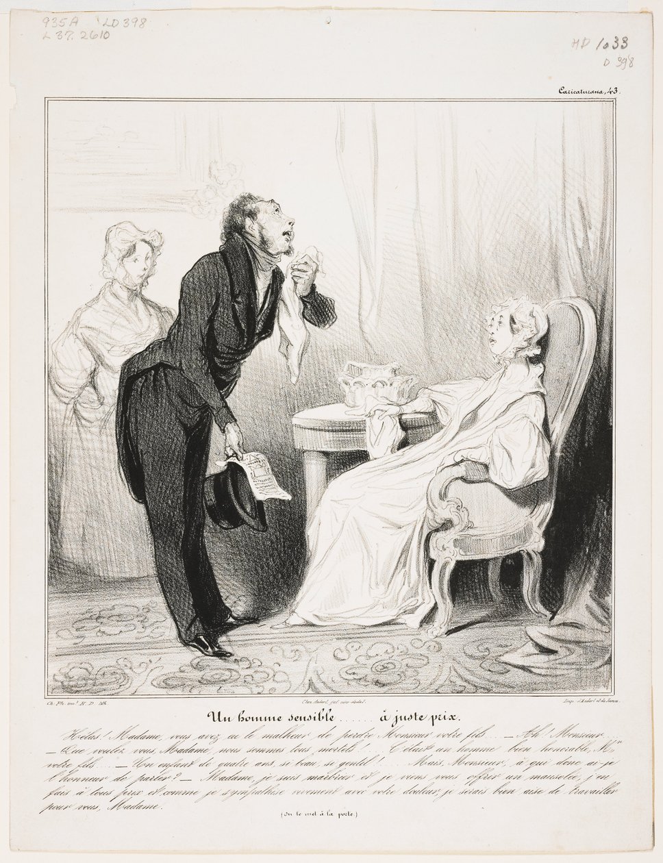 Un Homme Sensible door Honoré Daumier