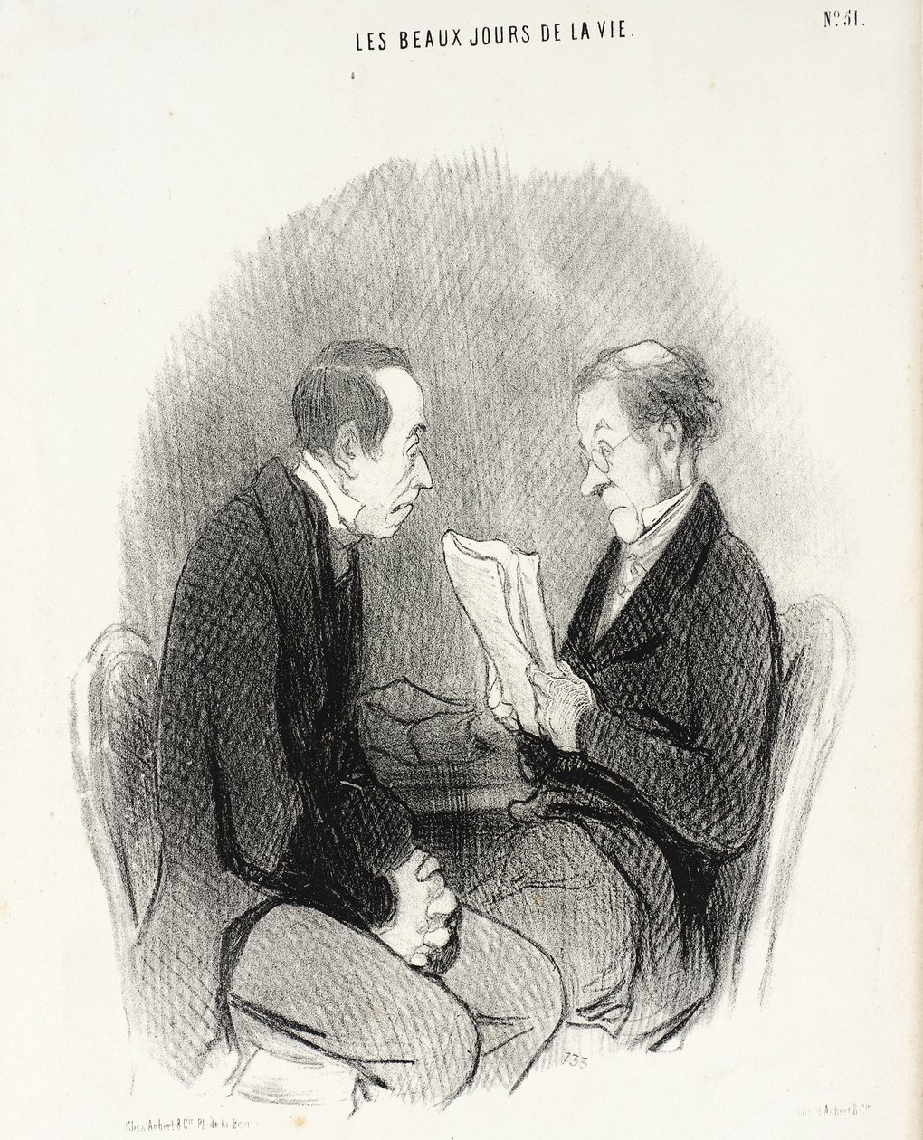 Een dun handgeschreven boekje door Honoré Daumier