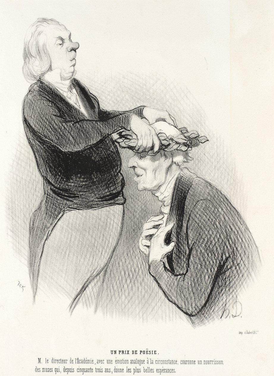 Een poëzieprijs door Honoré Daumier