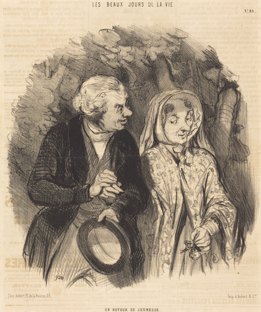 Terug naar de jeugd door Honoré Daumier