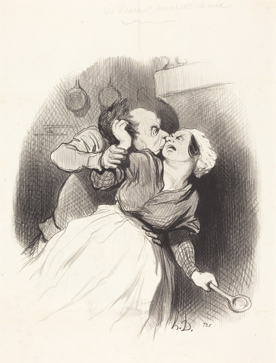 Terug naar de jeugd door Honoré Daumier