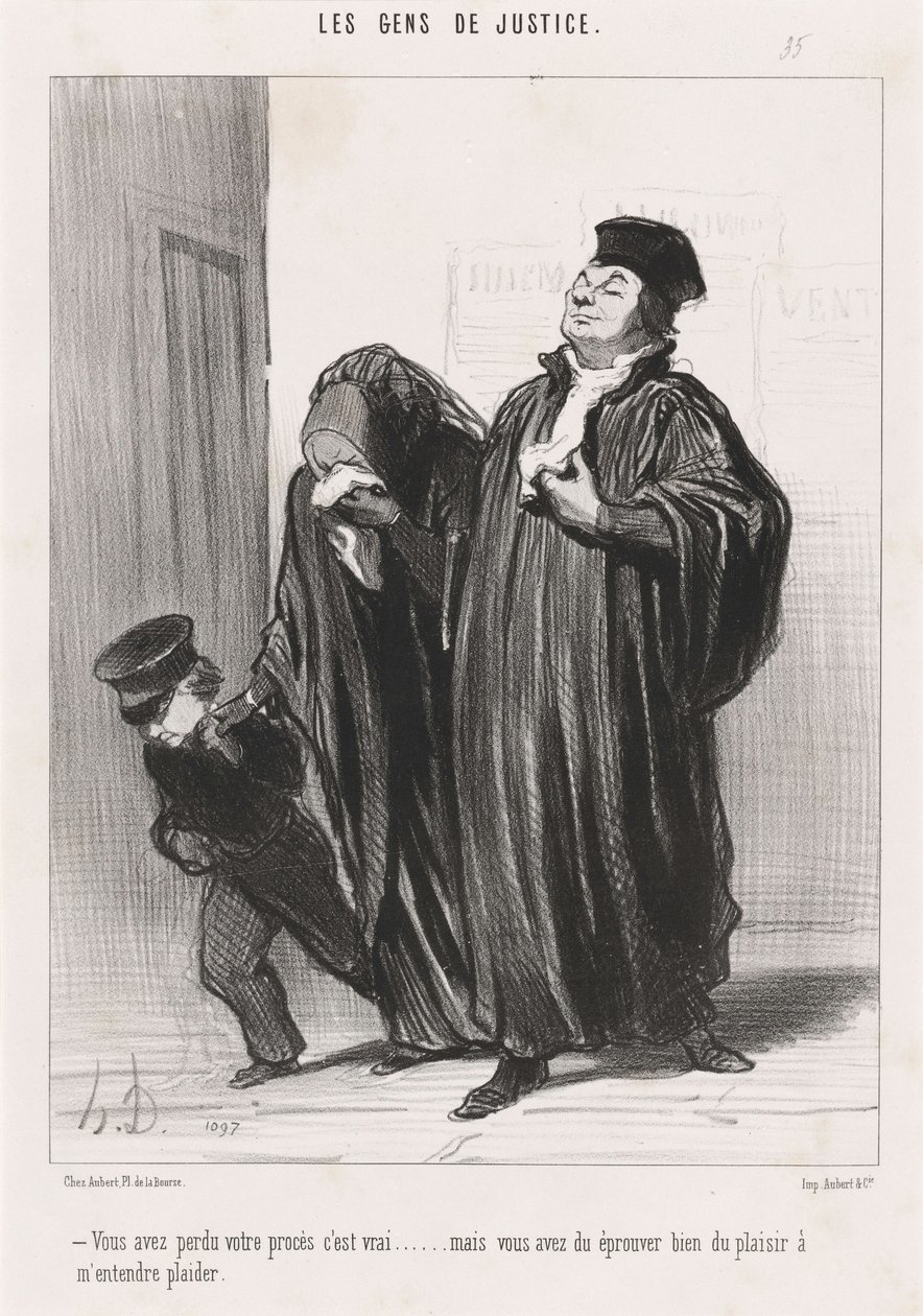 Je hebt je rechtszaak inderdaad verloren... door Honoré Daumier