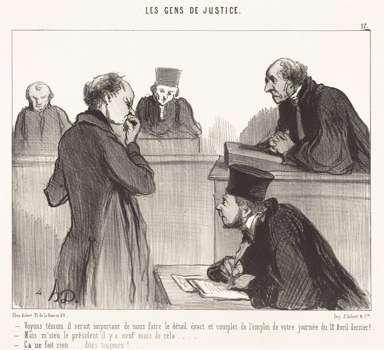 Laten we zien, getuige het zou belangrijk zijn om... door Honoré Daumier