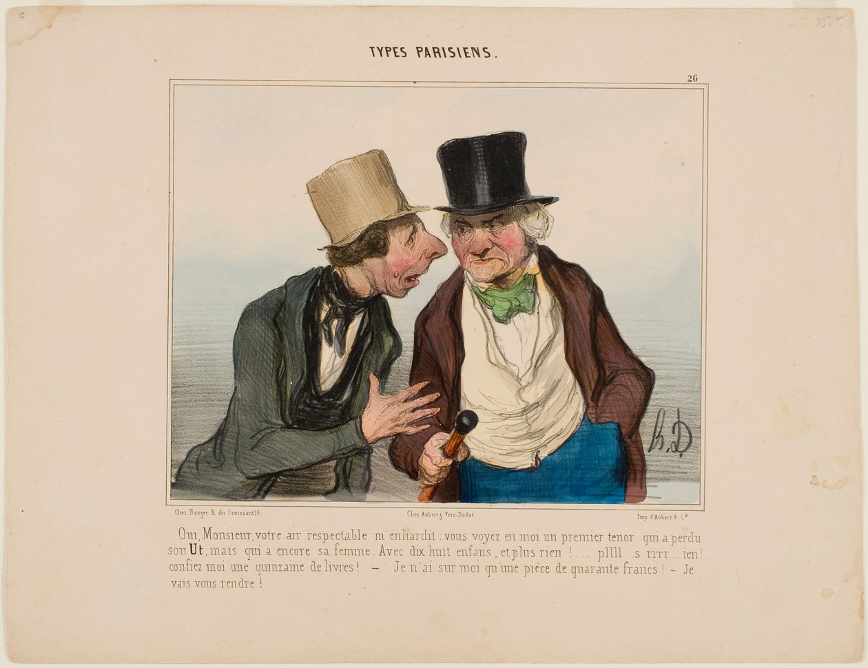 Ja, meneer, uw respectabele voorkomen maakt mij vrijmoediger door Honoré Daumier