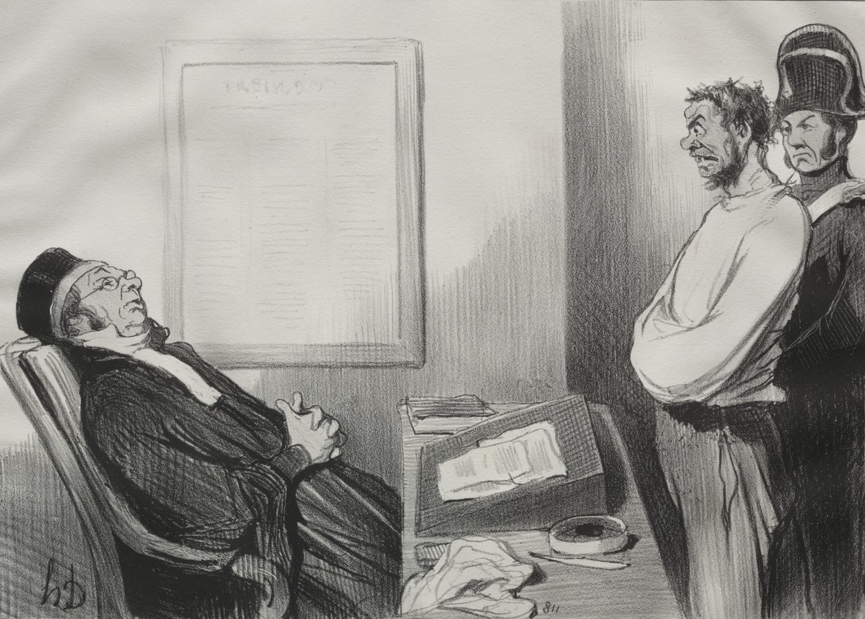 Je was hongerig...Dat is geen reden... door Honoré Daumier