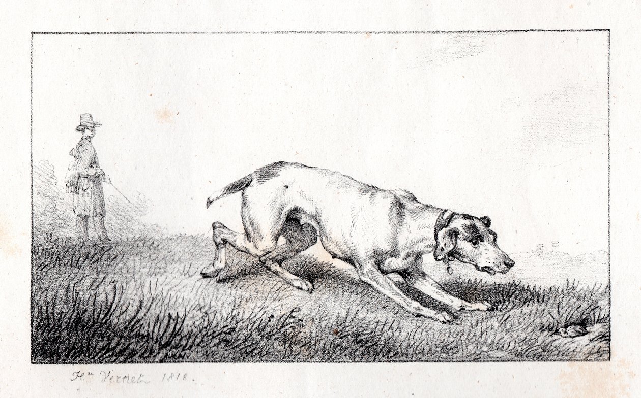 De Jacht door Emile Jean Horace Vernet