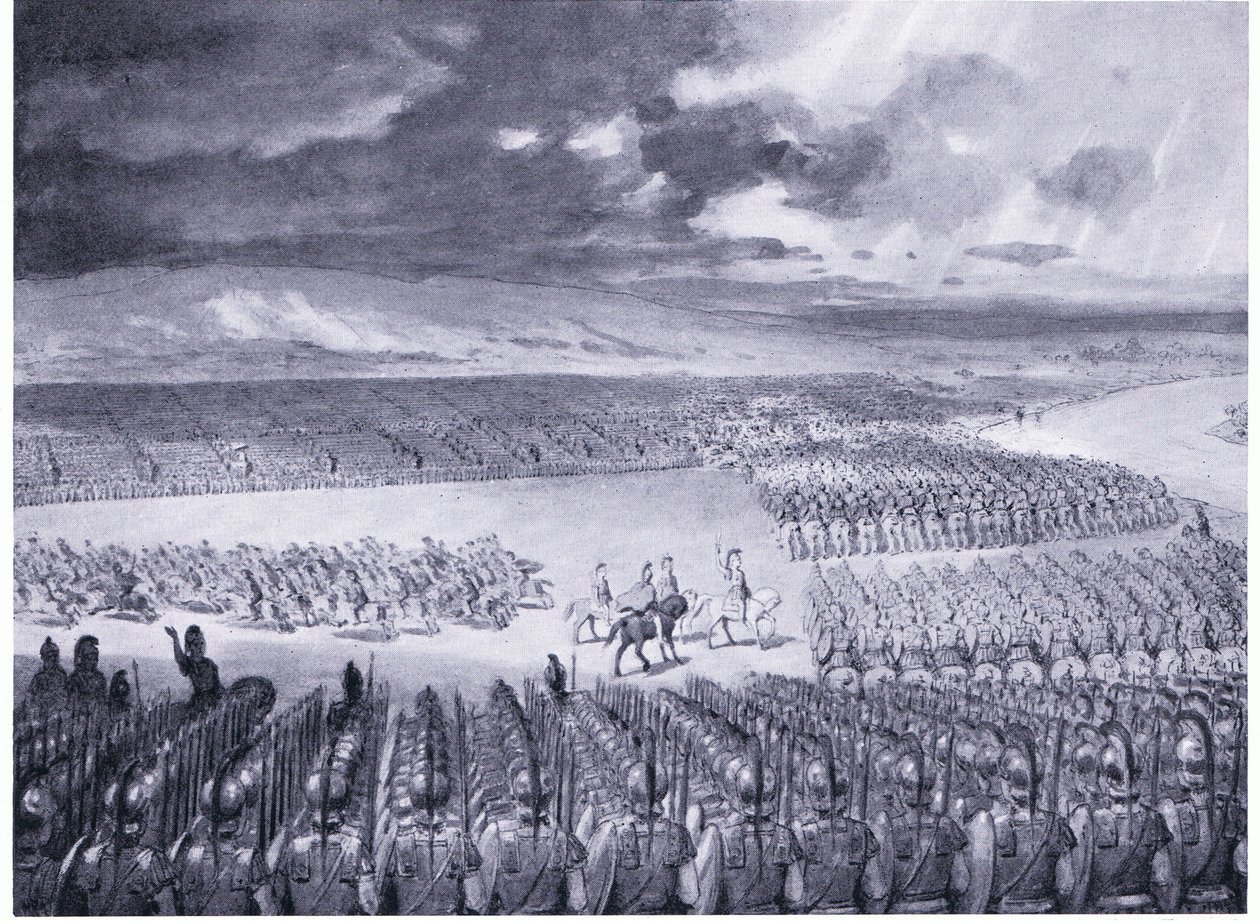 Porus wacht op de aanval van Alexander 326 v.Chr. door Horace van Ruith