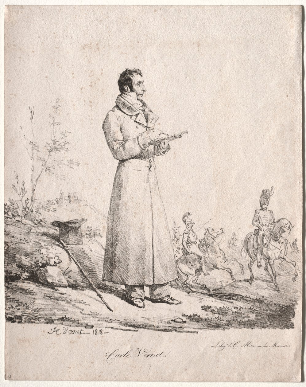 Antoine Charles Horace Vernet, genaamd Carle door Emile Jean Horace Vernet