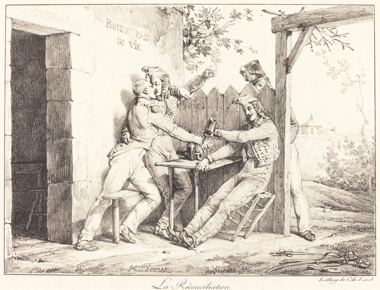 De Verzoening door Emile Jean Horace Vernet