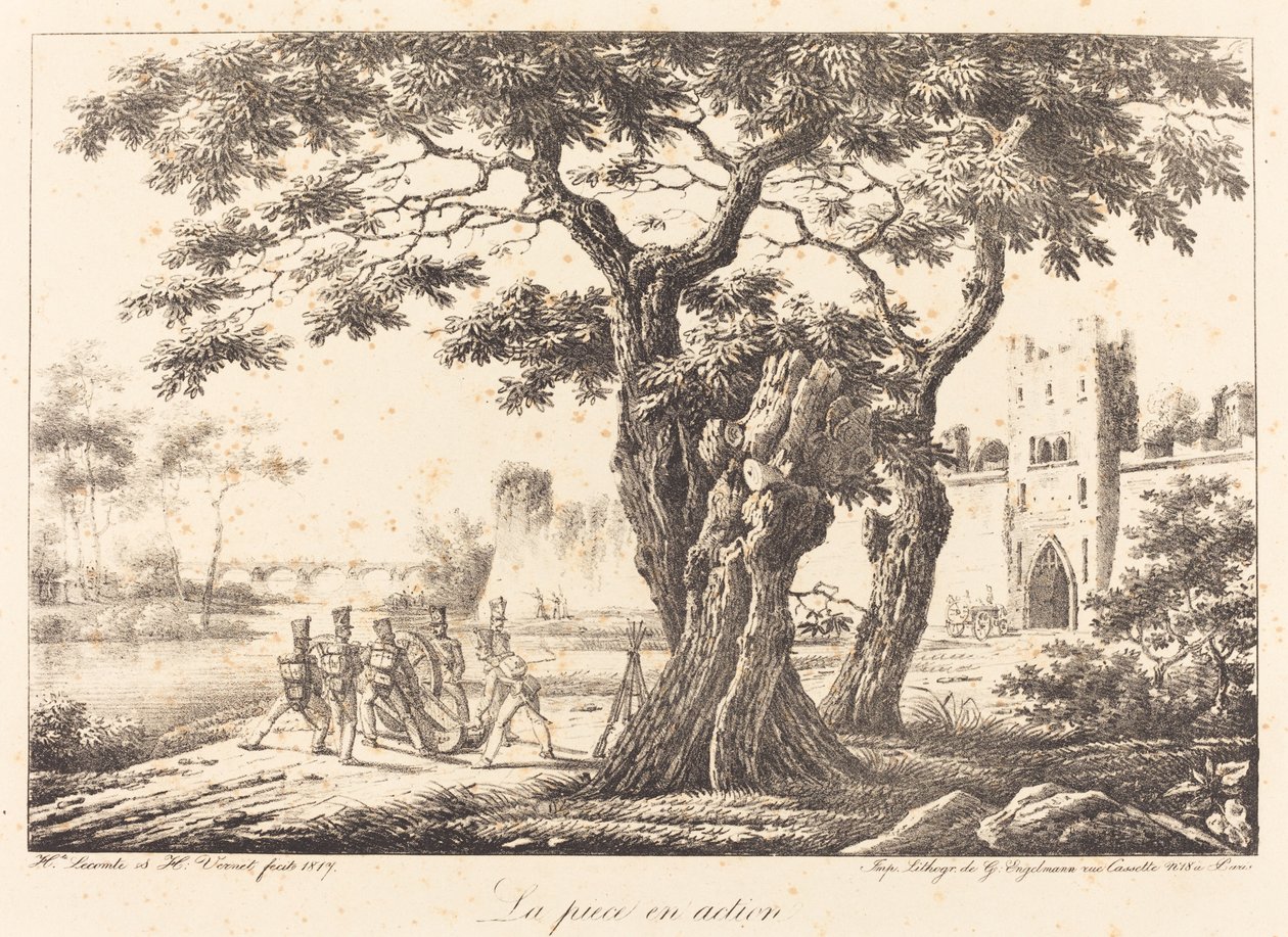 Het stuk in actie door Emile Jean Horace Vernet