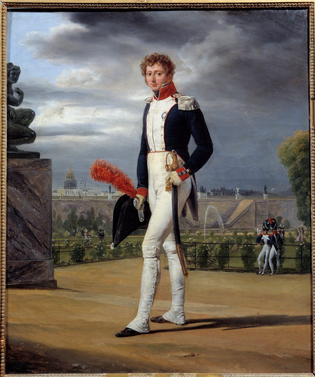 Portret van verzamelaar Philippe Lenoir (1785 - 1867) door Emile Jean Horace Vernet