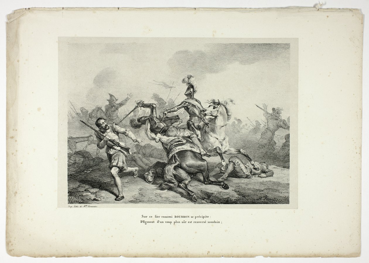 BOURBON bespringt deze trotse vijand... door Horace Vernet
