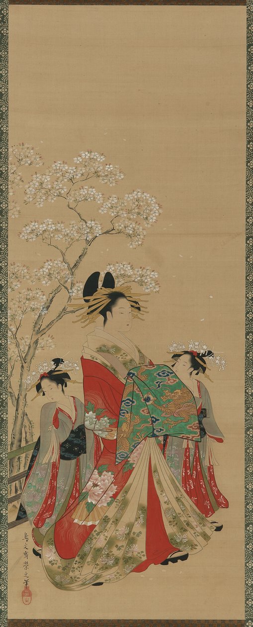 Schoonheden van de Seizoenen - Lente, Edo Periode, eind 18e-begin 19e eeuw door Hosoda Eishi