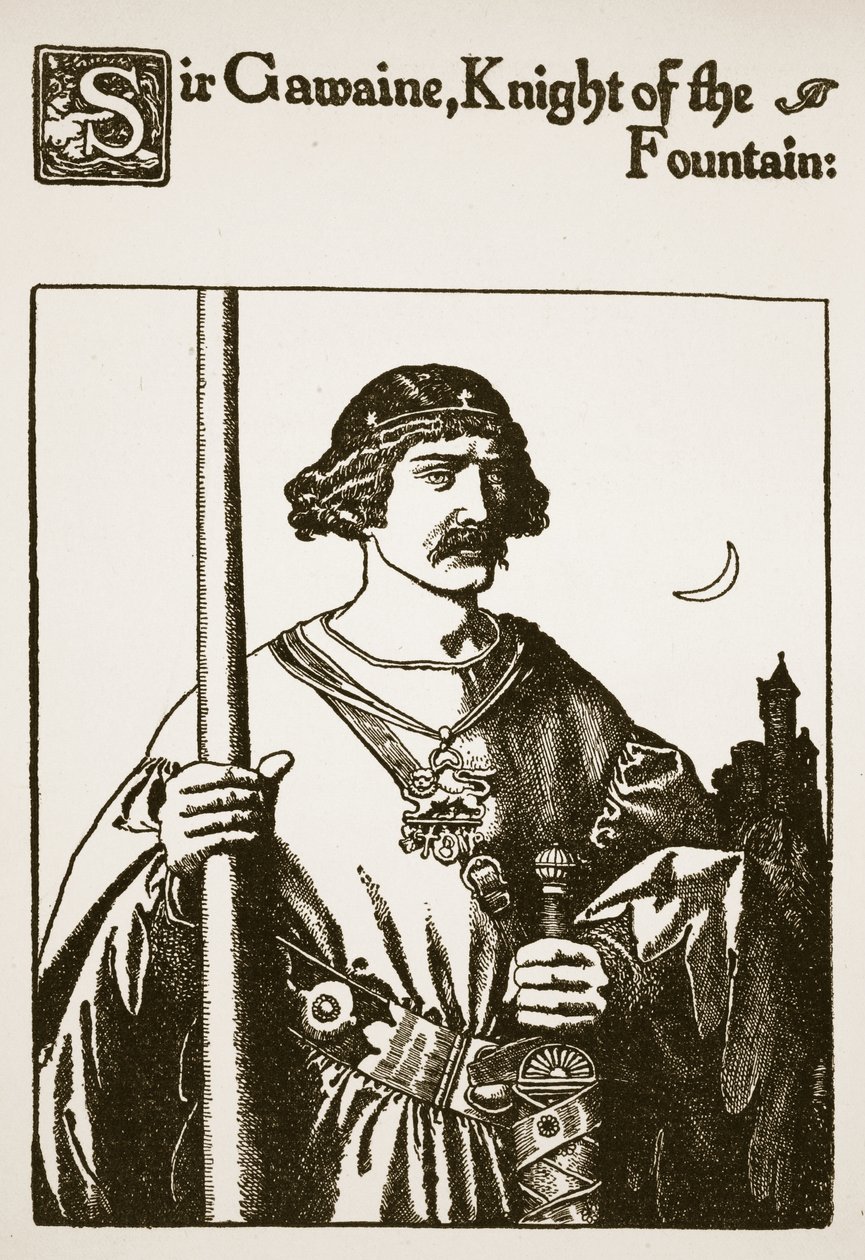 Sir Gawaine, Ridder van de Fontein, illustratie uit 