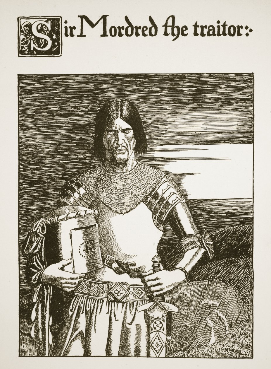 Sir Mordred de verrader, illustratie uit 
