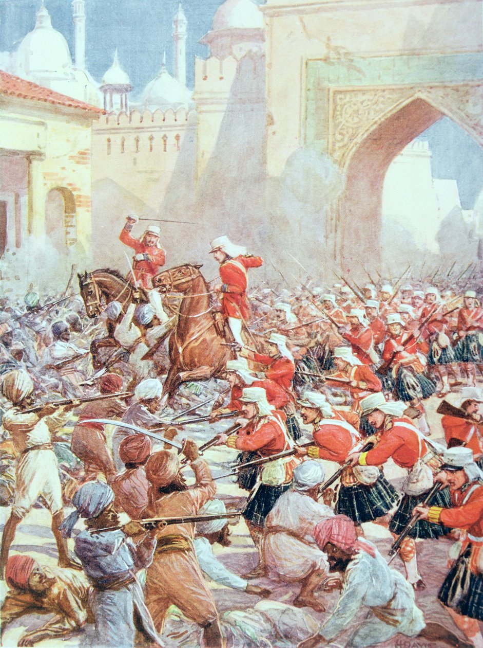 Sir Henry Havelock (1795-1857) bij de Bevrijding van Lucknow door Howard Davie