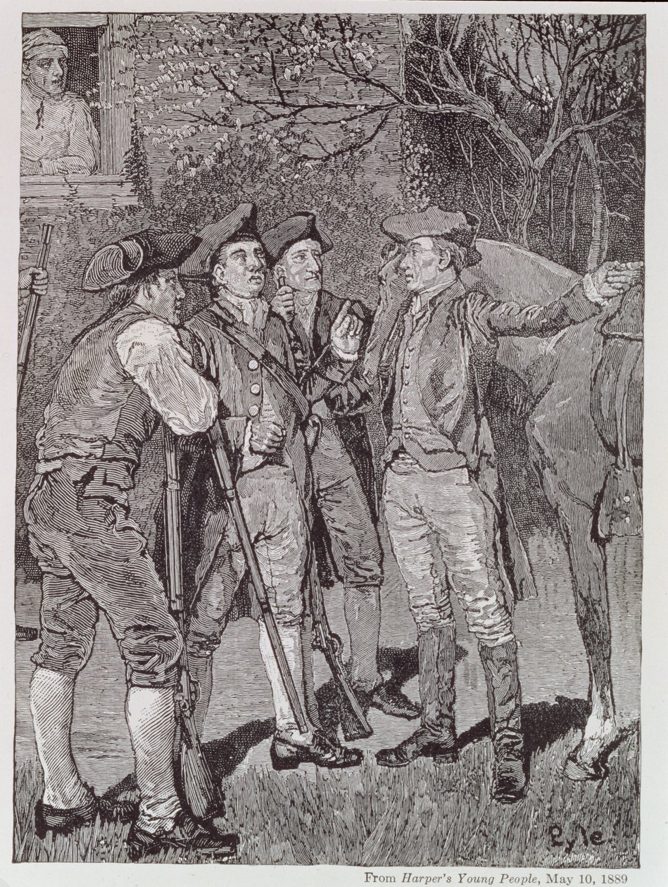 Paul Revere in Lexington, uit Harper