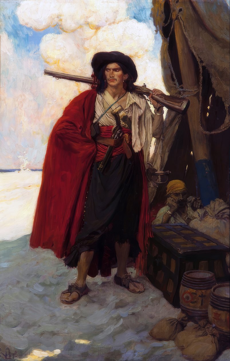 De boekanier was een schilderachtige kerel door Howard Pyle