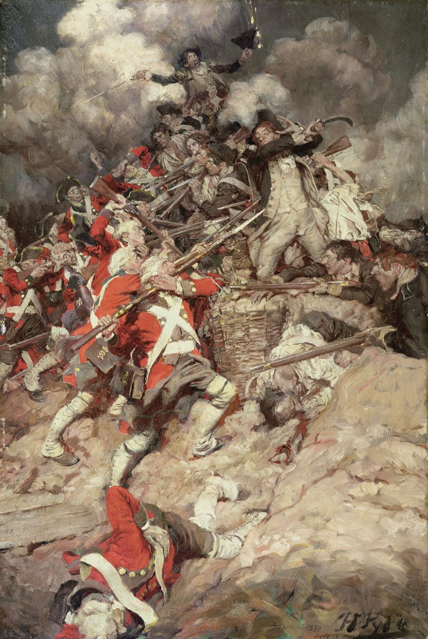 Ze klommen over de Parapet en gingen Over de Top, Pell Mell, op de Britten af, of De Slag bij Yorktown, uit 