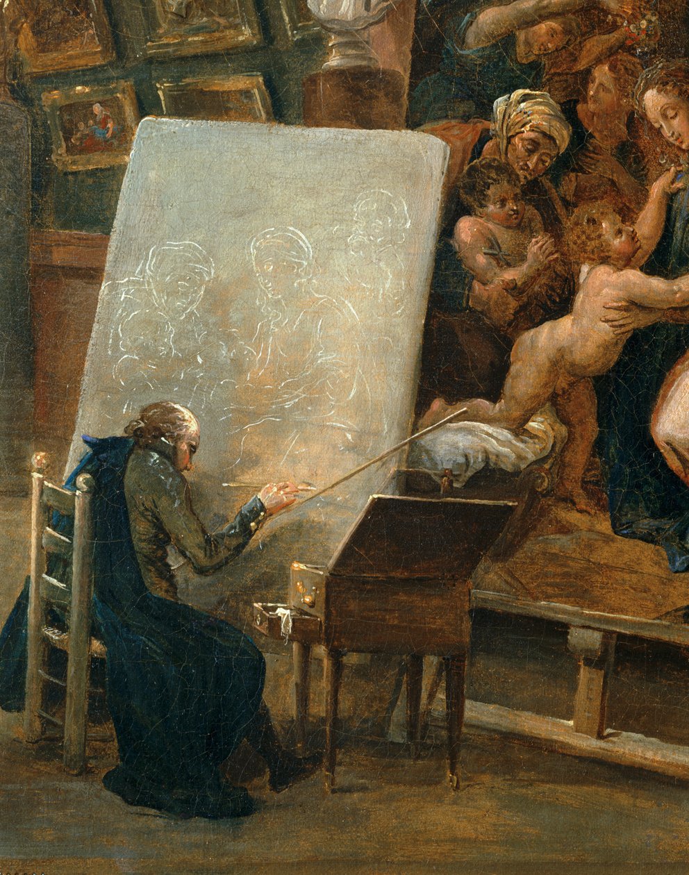 Renovatieproject voor de Grande Galerie van het Louvre ... door Hubert (circle of) Robert