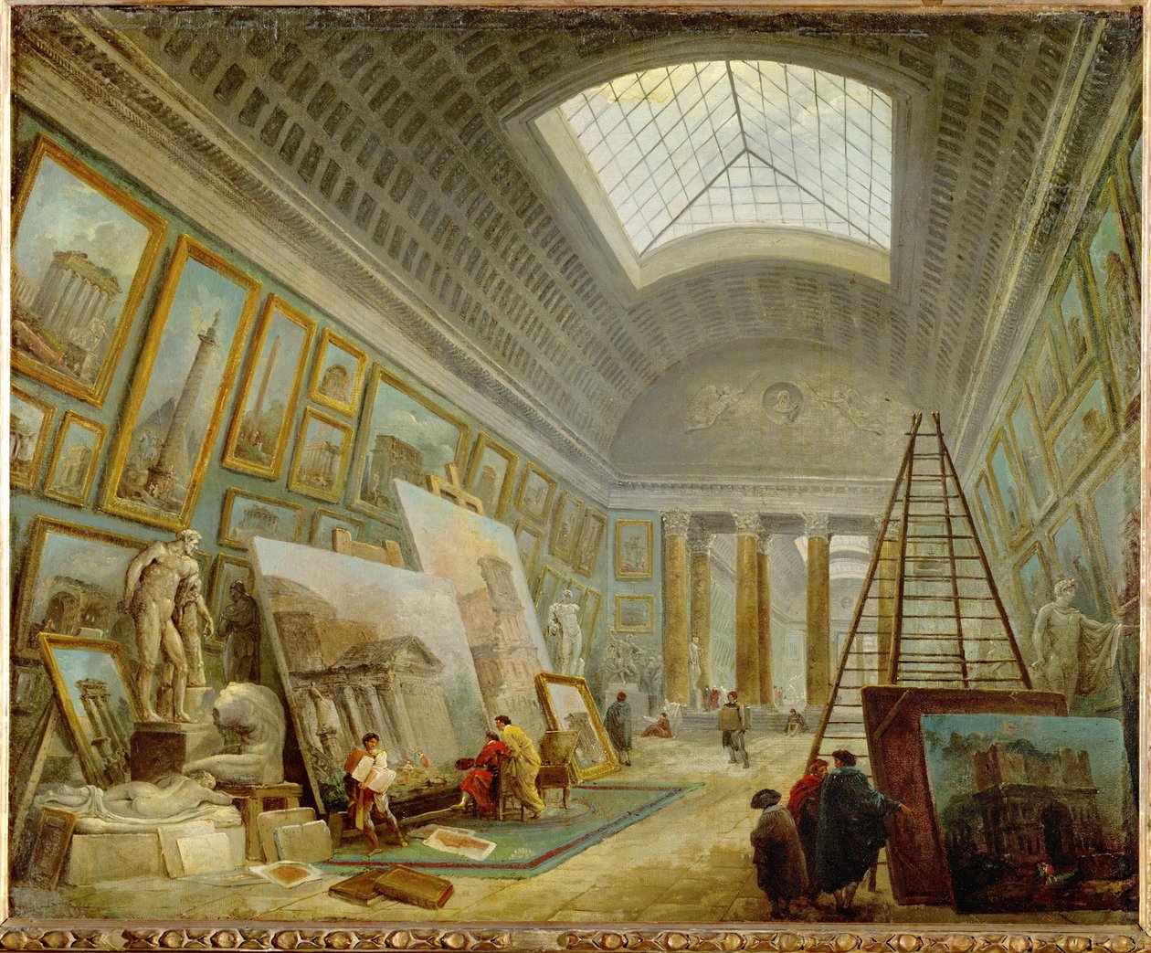 Een museumgalerij van Romeinse kunst - Een museumgalerij van Romeinse kunst ... door Hubert (circle of) Robert