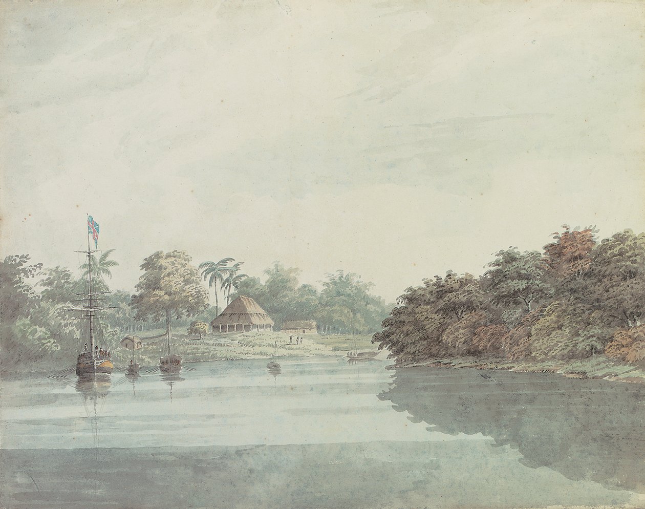De budgerow van de gouverneur-generaal op de Ganges, Brahmaputra Delta door Hubert Cornish
