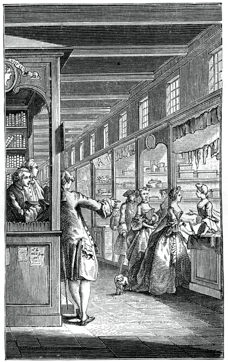 De Paleisgalerijen, 1885 door Hubert Francois Gravelot