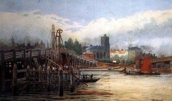 Oude Putney Brug door Hubert James Medlycott