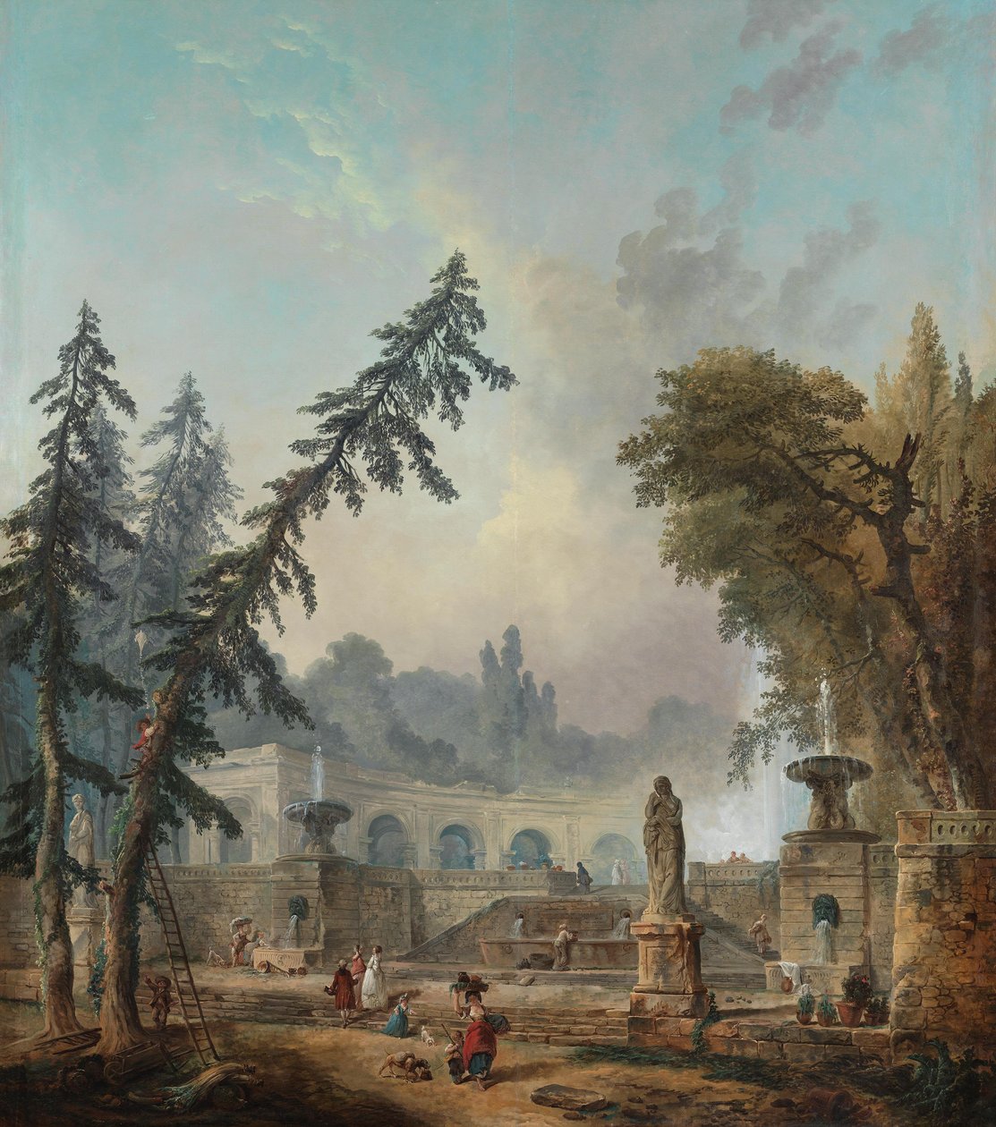 Parklandschap door Hubert Robert