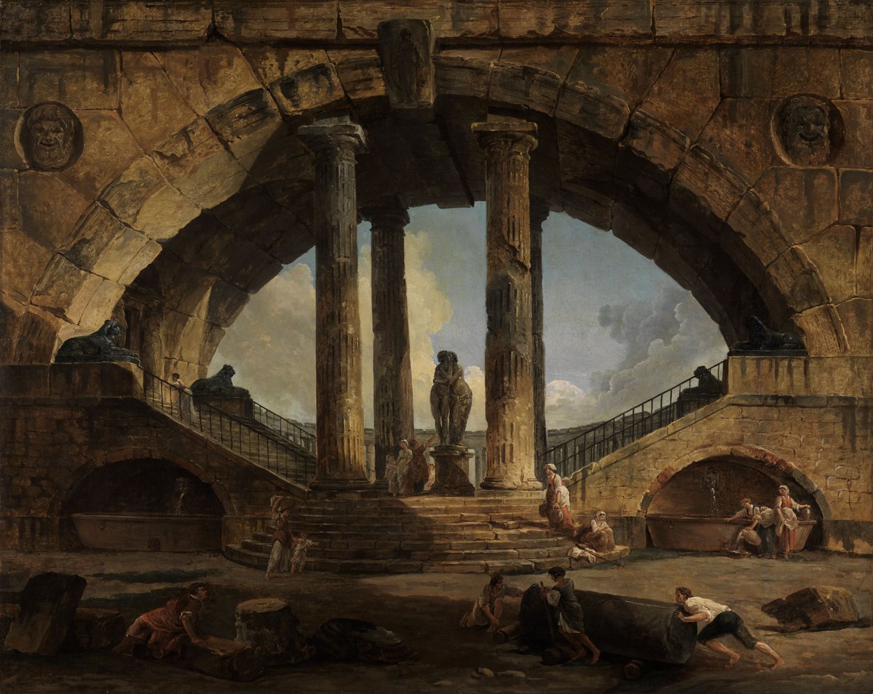 Romeins fantasiegezicht door Hubert Robert