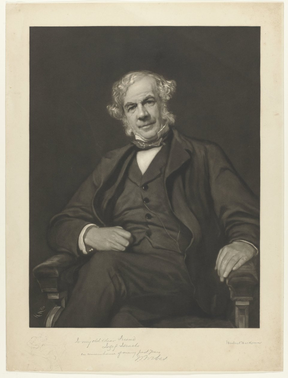 Portret van James Staats Forbes door Hubert von Herkomer (signed by artist)