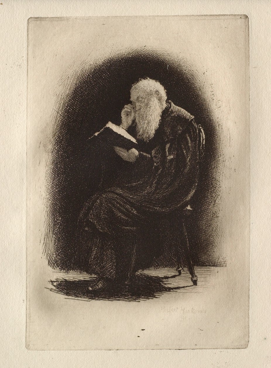Studie van een kartuizerklooster door Hubert von Herkomer