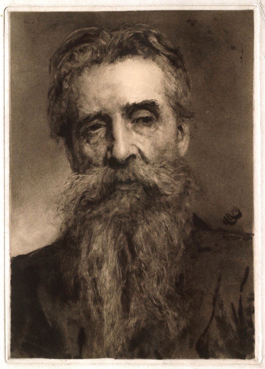 Portret van een man met een grijzende baard door Hubert von Herkomer