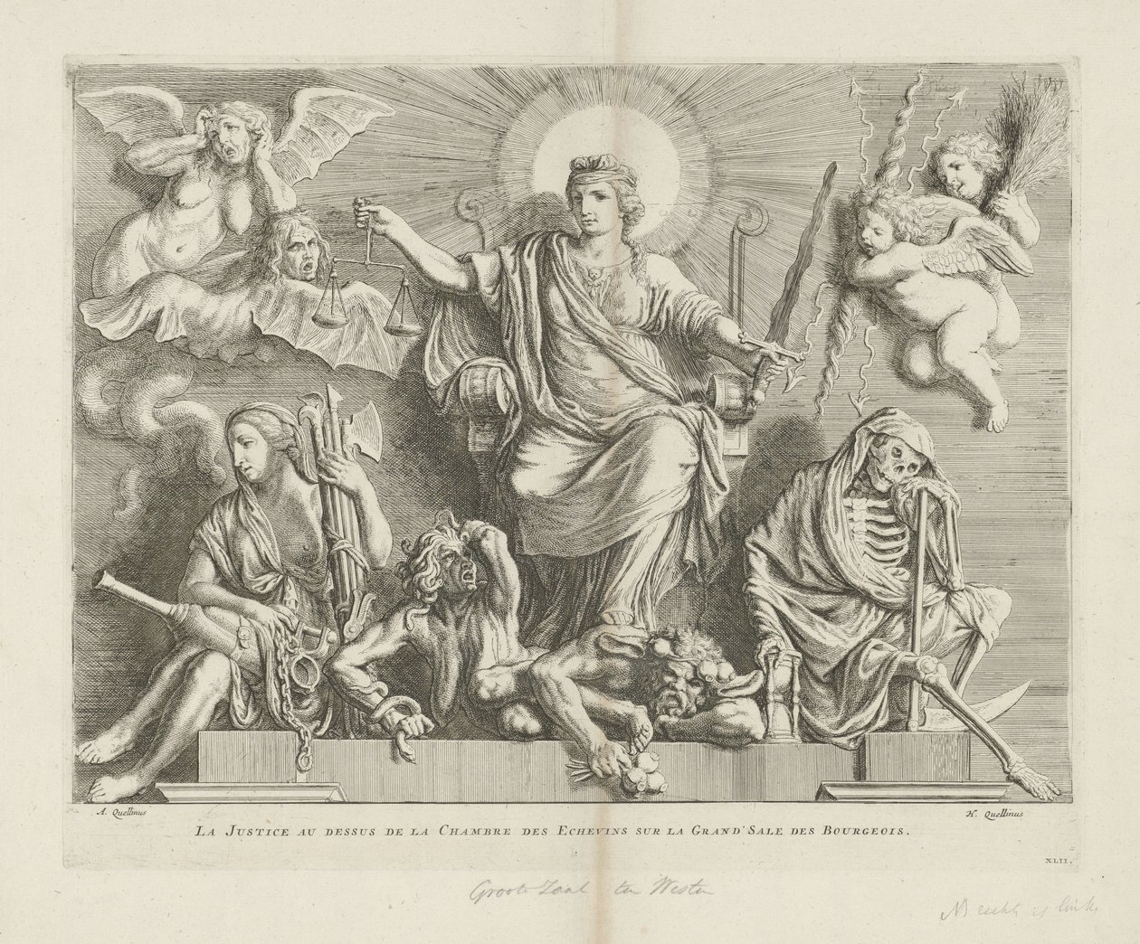 Allegorie van de Rechtvaardigheid door Hubertus Quellinus
