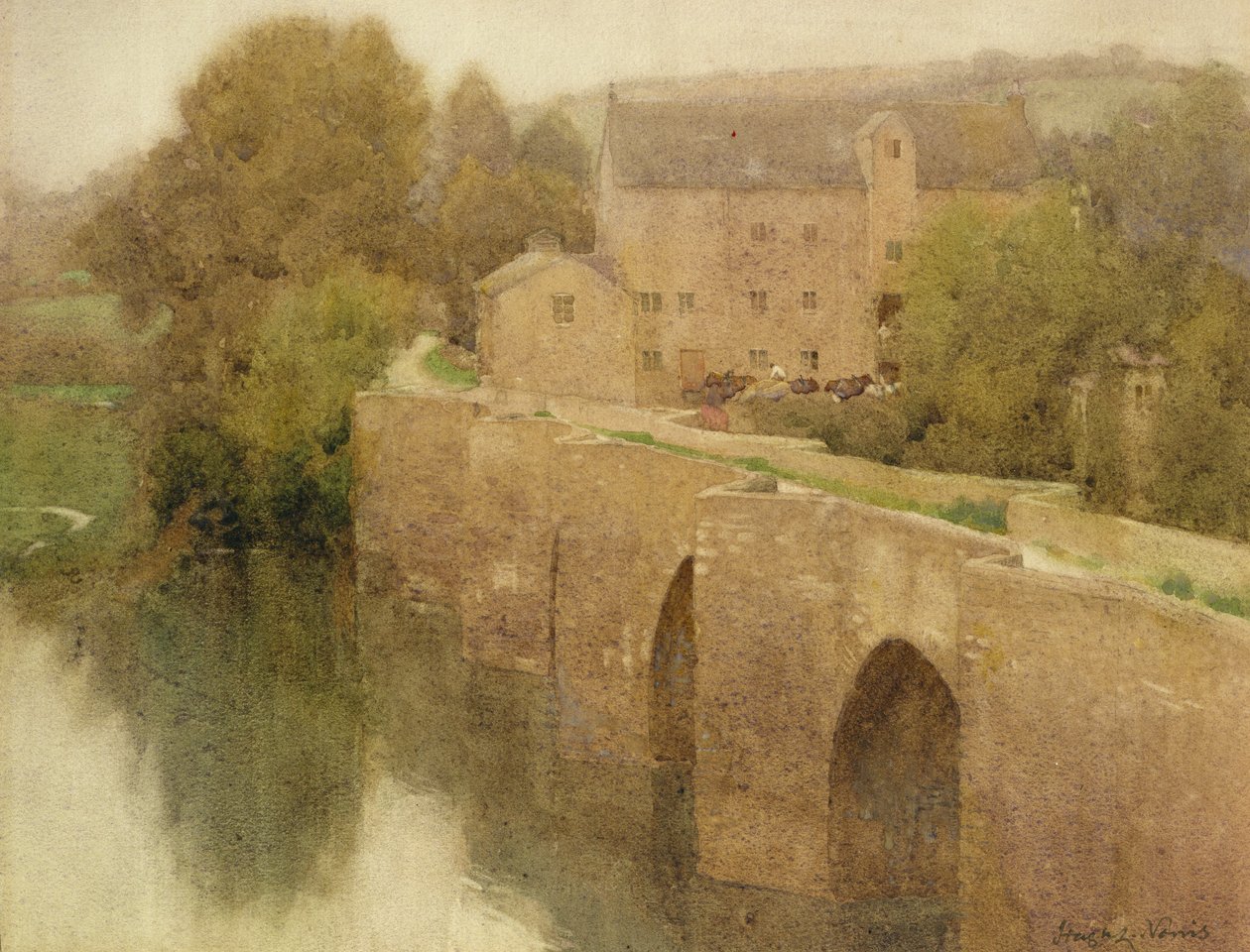 Staverton Brug, Devon door Hugh L. Norris
