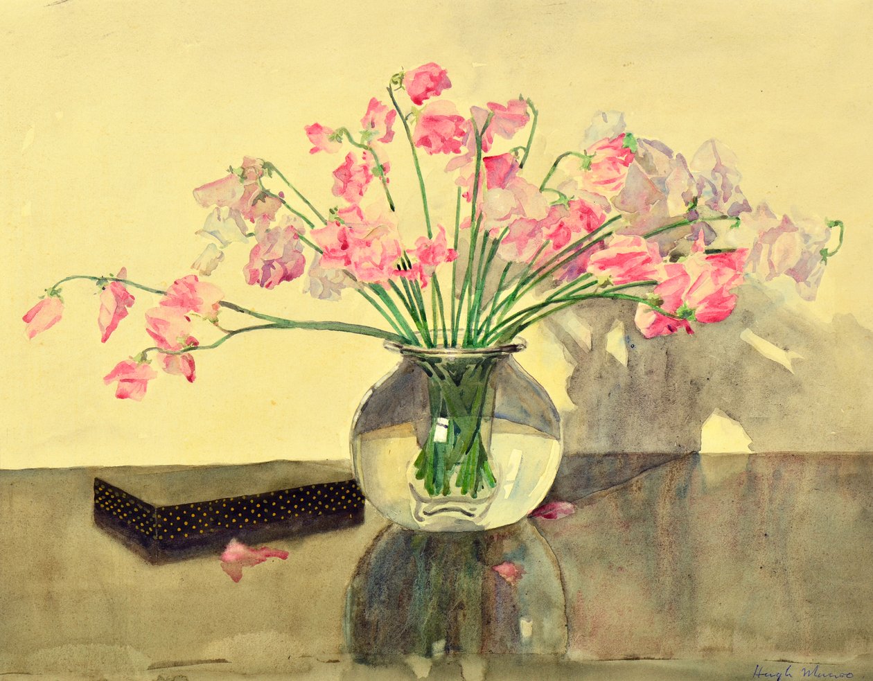 Lathyrus in een Glazen Kom door Hugh Munro
