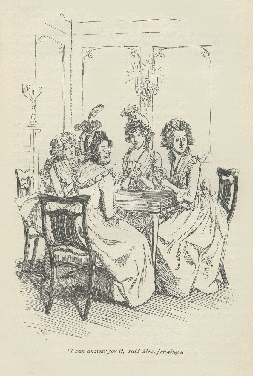 Ik kan ervoor instaan, zei mevrouw Jennings, 1896 door Hugh Thomson