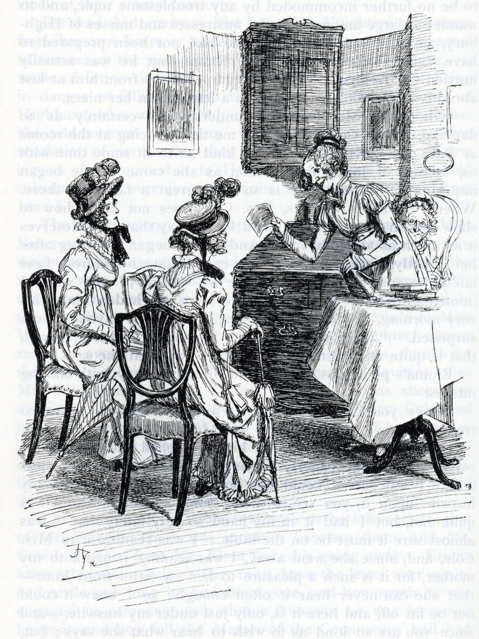 Illustratie voor "Emma" door Jane Austen door Hugh Thomson