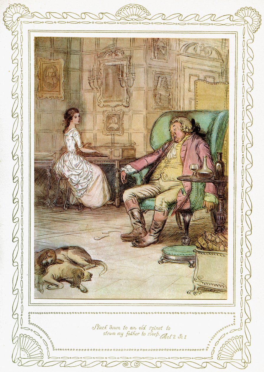 Toneelstuk van Richard Brinsley Sheridan door Hugh Thomson