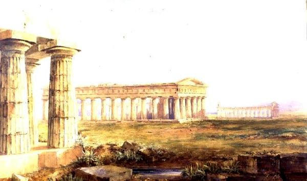 De Tempels van Paestum door Hugh William Williams