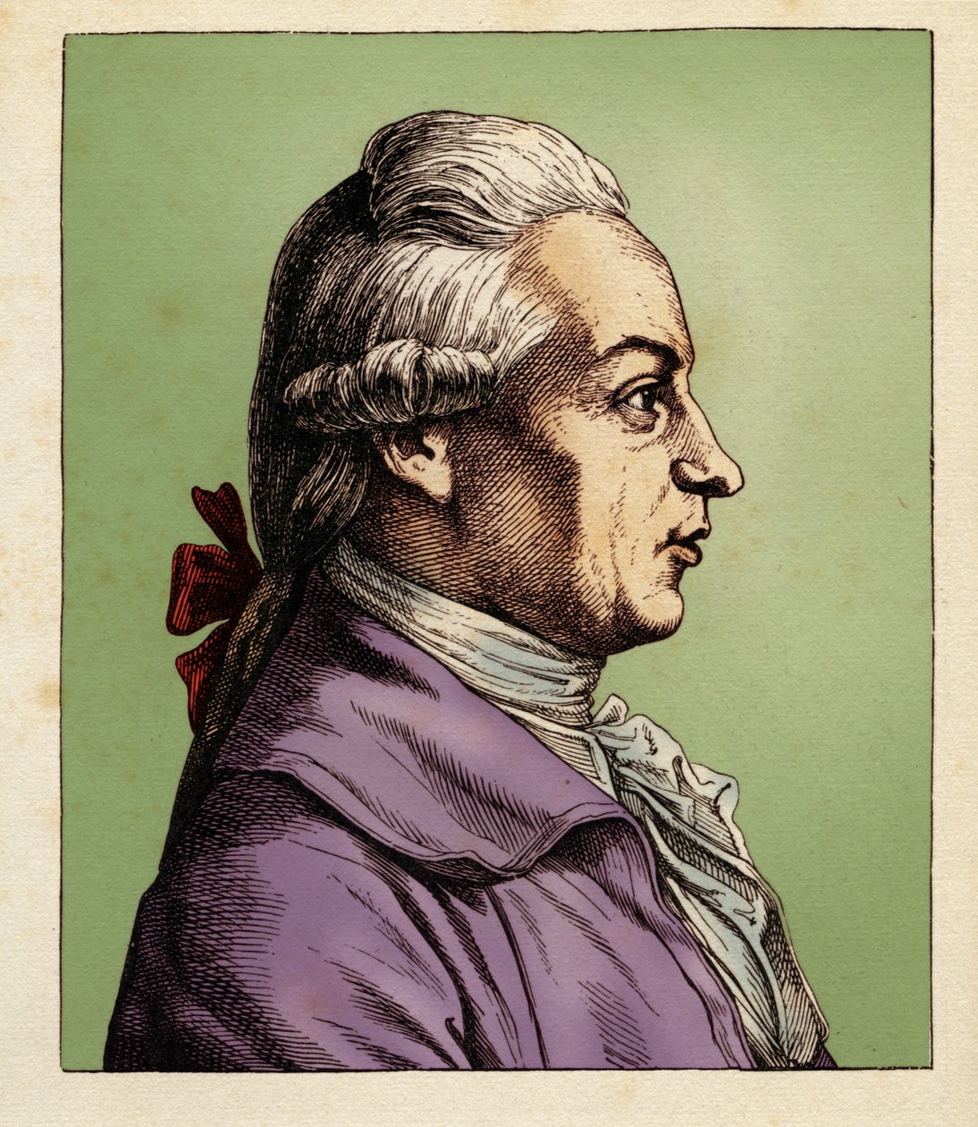 Johann Wilhelm von Archenholz (3 september 1741-28 februari 1812) 1854 (gravure) door Hugo Bürkner